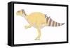 Iguanodon Pencil Drawing with Digital Color-Stocktrek Images-Framed Stretched Canvas