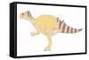 Iguanodon Pencil Drawing with Digital Color-Stocktrek Images-Framed Stretched Canvas