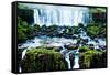 Iguassu Falls, the Largest Series of Waterfalls of the World, View from Brazilian Side-Curioso Travel Photography-Framed Stretched Canvas