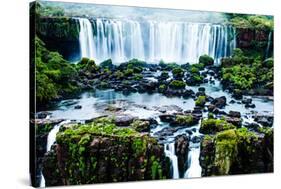 Iguassu Falls, the Largest Series of Waterfalls of the World, View from Brazilian Side-Curioso Travel Photography-Stretched Canvas