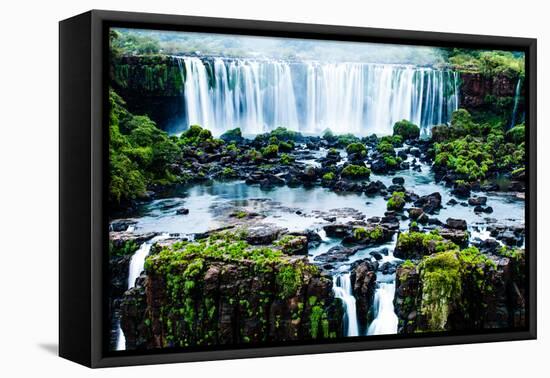 Iguassu Falls, the Largest Series of Waterfalls of the World, View from Brazilian Side-Curioso Travel Photography-Framed Stretched Canvas