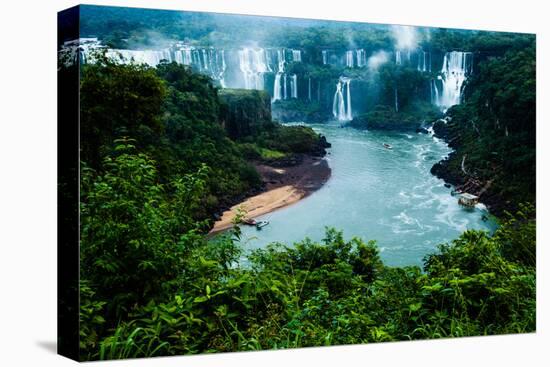 Iguassu Falls, the Largest Series of Waterfalls of the World, View from Brazilian Side-Curioso Travel Photography-Stretched Canvas
