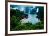 Iguassu Falls, the Largest Series of Waterfalls of the World, View from Brazilian Side-Curioso Travel Photography-Framed Photographic Print