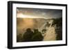 Iguazu Falls at Sunset with Salto Mbigua in the Foreground-Alex Saberi-Framed Premium Photographic Print