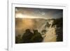 Iguazu Falls at Sunset with Salto Mbigua in the Foreground-Alex Saberi-Framed Photographic Print