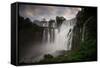 Iguazu Falls at Sunset-Alex Saberi-Framed Stretched Canvas