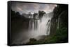 Iguazu Falls at Sunset-Alex Saberi-Framed Stretched Canvas