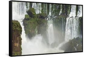 Iguazu Falls from Argentinian side, UNESCO World Heritage Site, on border of Argentina and Brazil, -G&M Therin-Weise-Framed Stretched Canvas