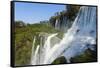 Iguazu Falls from Argentinian side, UNESCO World Heritage Site, on border of Argentina and Brazil, -G&M Therin-Weise-Framed Stretched Canvas