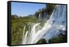 Iguazu Falls from Argentinian side, UNESCO World Heritage Site, on border of Argentina and Brazil, -G&M Therin-Weise-Framed Stretched Canvas