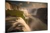 Iguazu Falls Waterfall at Sunset-Alex Saberi-Mounted Photographic Print