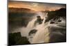 Iguazu Falls Waterfall at Sunset-Alex Saberi-Mounted Premium Photographic Print