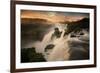 Iguazu Falls Waterfall at Sunset-Alex Saberi-Framed Photographic Print