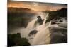 Iguazu Falls Waterfall at Sunset-Alex Saberi-Mounted Photographic Print