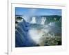 Iguazu Waterfalls and Rainbow.-Joseph Sohm-Framed Photographic Print