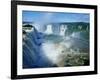 Iguazu Waterfalls and Rainbow.-Joseph Sohm-Framed Photographic Print