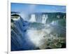 Iguazu Waterfalls and Rainbow.-Joseph Sohm-Framed Photographic Print