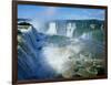 Iguazu Waterfalls and Rainbow.-Joseph Sohm-Framed Photographic Print