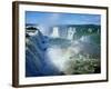 Iguazu Waterfalls and Rainbow.-Joseph Sohm-Framed Photographic Print