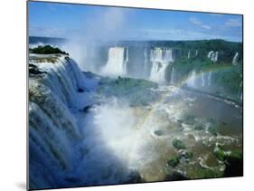 Iguazu Waterfalls and Rainbow.-Joseph Sohm-Mounted Photographic Print