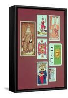 II the High Priestess, Seven Tarot Cards from Different Packs-null-Framed Stretched Canvas