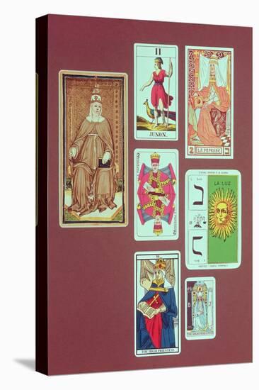 II the High Priestess, Seven Tarot Cards from Different Packs-null-Stretched Canvas