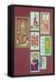 II the High Priestess, Seven Tarot Cards from Different Packs-null-Framed Stretched Canvas