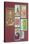 II the High Priestess, Seven Tarot Cards from Different Packs-null-Stretched Canvas