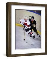 Iice Hockey Players in Action-null-Framed Photographic Print