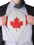 Business Man With Canadian Flag T-Shirt-IJdema-Art Print