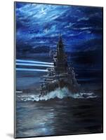 IJN Hiei and Akatsuki light up USS Atlanta, Guadalcanal 1942, 2018-Vincent Alexander Booth-Mounted Giclee Print