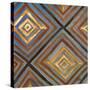 Ikat and Pattern with Gold-Patricia Pinto-Stretched Canvas