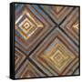 Ikat and Pattern with Gold-Patricia Pinto-Framed Stretched Canvas