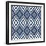 Ikat Blues-Ann Bailey-Framed Art Print