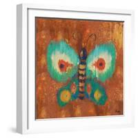 Ikat Flutter Square II-Patricia Pinto-Framed Art Print