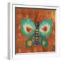 Ikat Flutter Square II-Patricia Pinto-Framed Art Print