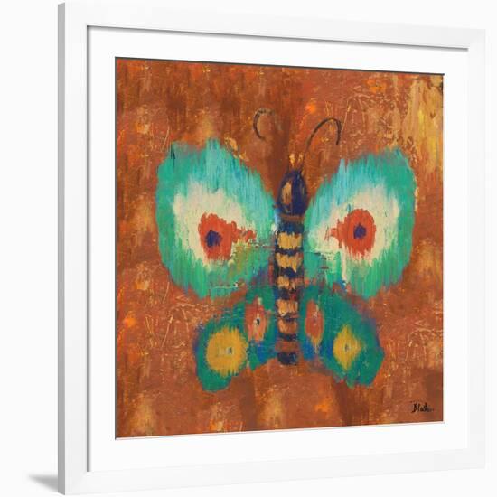 Ikat Flutter Square II-Patricia Pinto-Framed Art Print