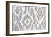 Ikat Jewel I blush grey-Farida Zaman-Framed Art Print