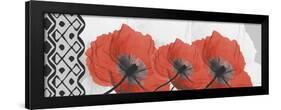 Ikat Poppies-Albert Koetsier-Framed Art Print