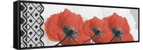 Ikat Poppies-Albert Koetsier-Framed Stretched Canvas