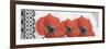 Ikat Poppies-Albert Koetsier-Framed Premium Giclee Print