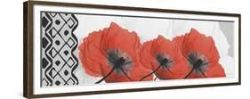 Ikat Poppies-Albert Koetsier-Framed Premium Giclee Print