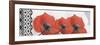 Ikat Poppies-Albert Koetsier-Framed Premium Giclee Print