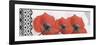 Ikat Poppies-Albert Koetsier-Framed Premium Giclee Print