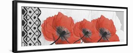 Ikat Poppies-Albert Koetsier-Framed Premium Giclee Print