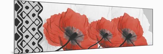 Ikat Poppies-Albert Koetsier-Mounted Premium Giclee Print