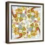 Ikat Tile I-Margaret Ferry-Framed Art Print