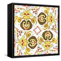 Ikat Tile II-Margaret Ferry-Framed Stretched Canvas