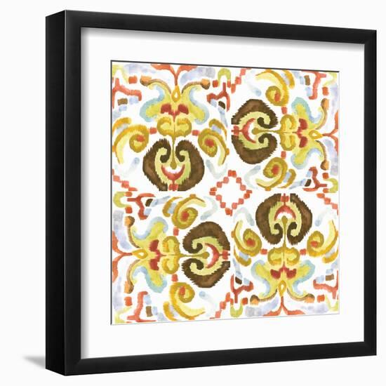 Ikat Tile II-Margaret Ferry-Framed Art Print