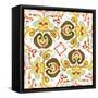 Ikat Tile II-Margaret Ferry-Framed Stretched Canvas